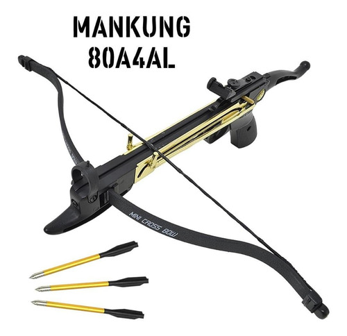 Besta Balestra Recurva Mankung 80a4al 80 Libras + 3 Flechas