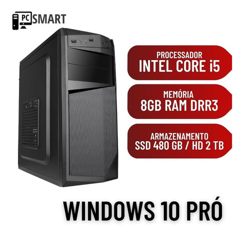Imagem 1 de 2 de Pc Desktop I5 8gb Ram Ssd 480, Hd 2tb Win10 - Com Programas