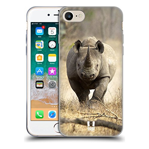 Head Case Designs Running Black Rhino Wildlife Soft Gel Case