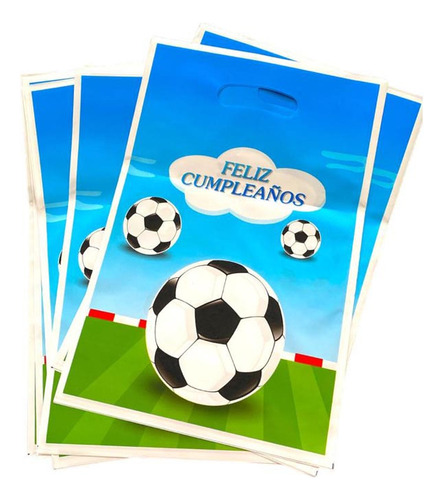 10 Bolsas Para Piñata Futbol Bolsas Para Dulces Piñata