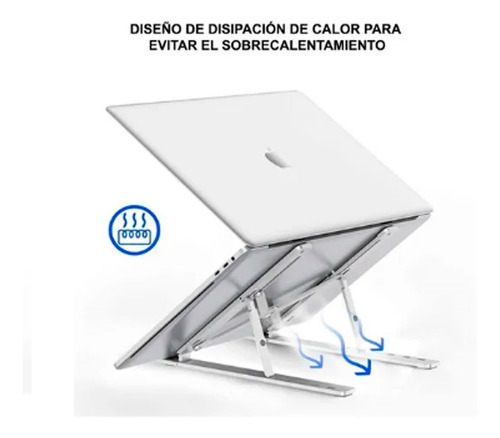 Imagen 5 de 8 de Soporte Plegable De Aluminio Premium Base Para Laptop Tablet