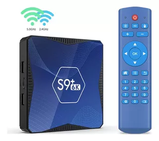 Tv box Sunnzo S9+ S9+ 1.ª generación estándar 6K 32GB negro con 4GB de memoria RAM