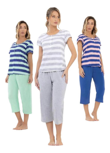 Pijama Verano Capri Jersey Lencatex 21776 - Talles Grandes 