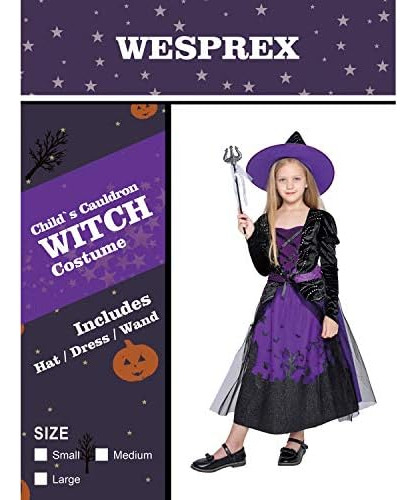 Wesprex Set De Bruja Caldero Para Niñas Con