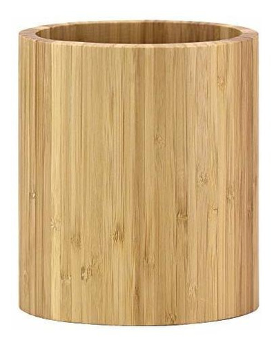 Porta Utensilios De Cocina De Bambú Ovalado, 6 X4 X7 
