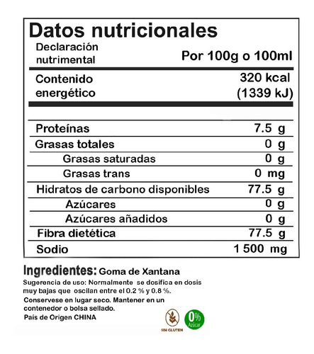 Imagen 5 de 8 de Eritritol, Goma Xantana Y Psyllium Husk Keto 250 Gramos C/u
