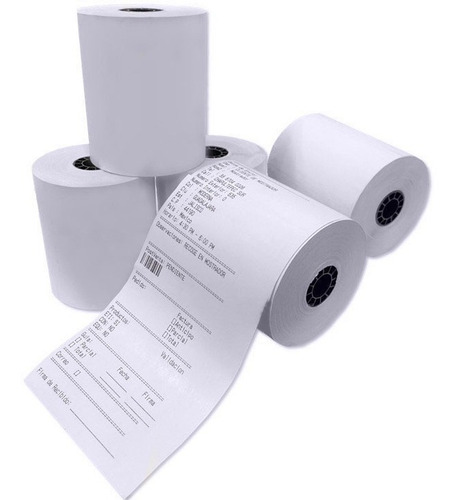 Imagen 1 de 9 de Caja Papel Rollo Termico 80x70 Mm 50 Pzas Alto Rendimiento