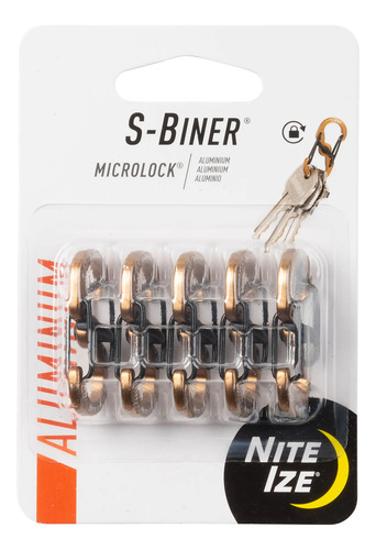 Nite Ize Pack 5 S-biner® Microlock® Aluminum Colors U S A