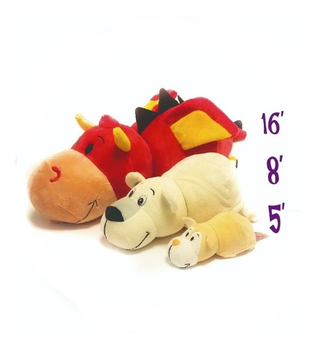 Flipazoo 12cm Peluche Reversible 2 En 1 Original Tv Educando