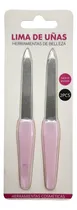 Comprar Set 2 Limas De Uñas Metálica Manicura Mango De Color