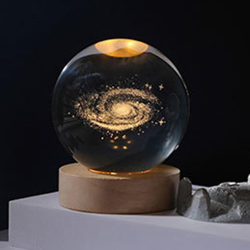 Lámpara De Noche De Bola De Cristal 3d De 80 Mm Lámpara De