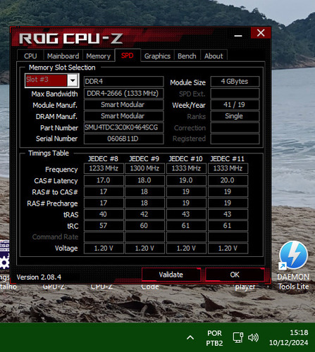 Kit Memória Ddr4 Smart 4gb = 8gb Pc4-2666mhz Desktop (Usado)