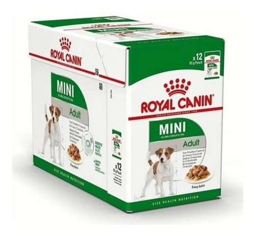 Caja 12 Pouch Royal Canin Mini Adulto Alimento Humedo Pet