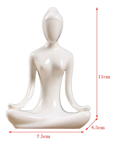 2x Cerámica Yoga Adorno Estatua Escultura Jardín Zen 2x Cerámica Yoga Adorno Estatua Escultura Jardín Zen