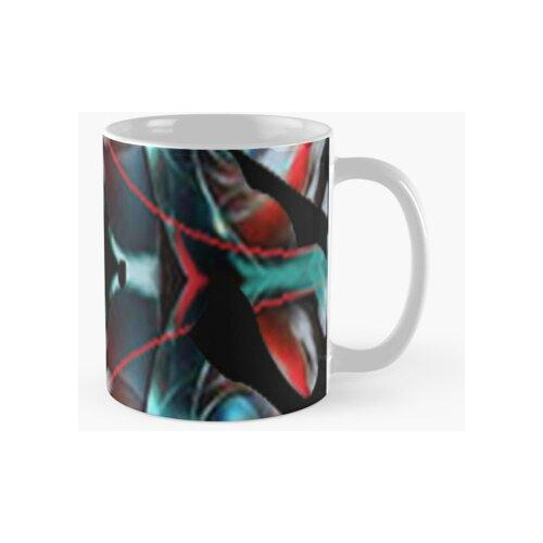 Taza Rojo Contemporáneo, Arte Abstracto Psicodélico, Diseño 