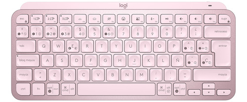 Logitech Mx Keys Mini, Teclado Avanzado Recargable, Rosado