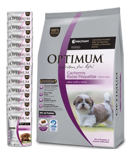 Alimento Perro Optimum Cachorro Raza Pequeña 15 Kg + Promo!