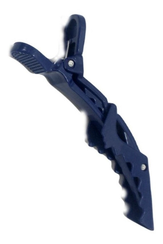 6 Unidades Presilha Prendedor De Cabelo Clips Tipo Bico De Pato Jacare Crocodilo Para Profissional Cabeleireira Cor Azul