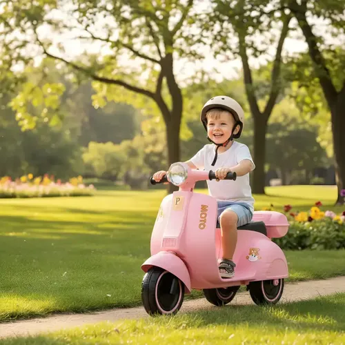 Mini Moto Motoneta Elétrica Infantil Classic 6v Beezee Rosa