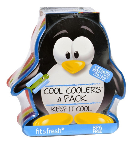 4-pack Hielos Reutilizables Pingüinos Fit&fresh Importados