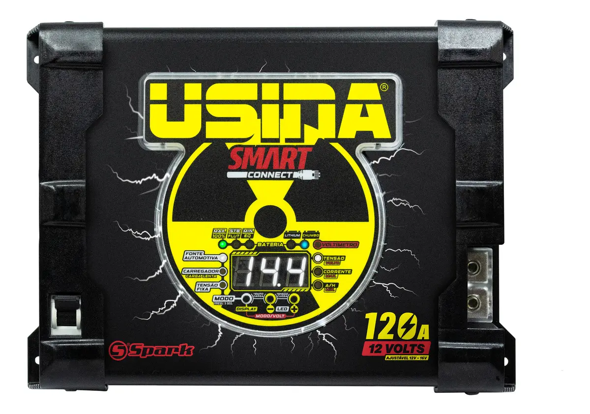 Fonte Carregador Usina Smart Connect 120A Bivolt