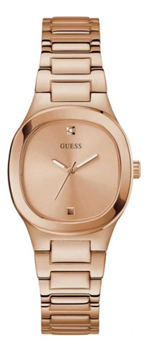 Reloj Guess Gw0615l3 Eve Quartz Mujer Correa Rosa Claro Bisel Rosa Claro