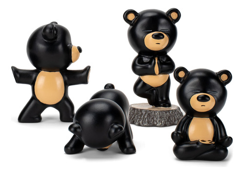 Class Collections Yoga Black Bear - Juego De 4 Figuras Cole.
