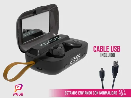 Auriculares Bluetooth M13 Tws Linterna Reloj Power Bank 2.500