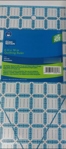 Regla De Edredón Dritz Quilt (6 X 18 Pulgadas) 15 X 45 Cm