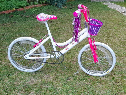 Bicicleta Para Niñas Rin 20 Discovery Con Cesta Decorativa
