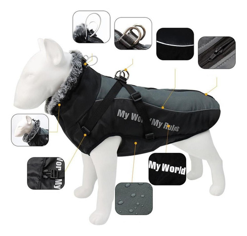 Trajes Chaleco Chaqueta Abrigos De Clima Frío Perros 3xl