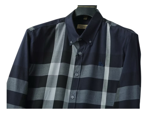 Camisa Tradicional A Cuadros, Azul