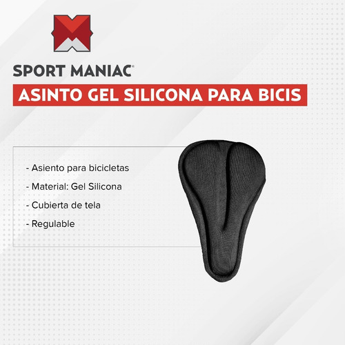 Imagen 2 de 4 de Asiento Gel Silicona Antiprostatico Para Bicis Sport Maniac