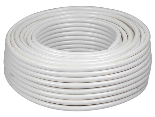 Rolo De 30 Metros Mangueira Pneumática Tubo Pu 12mm Branco