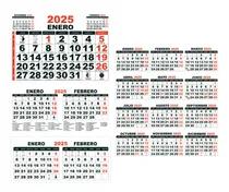 Comprar Calendario Chile 2025 4 Formatos Digitales Negro Pdf