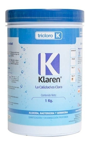 Tricloro Klaren 1 Kg Tableta 1 Pulgada Cloro Para Alberca