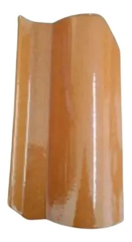 comprar Teja De Barro Esmaltada Ala Mega 28cm X 45 Cm Pieza Brillosa Naranja