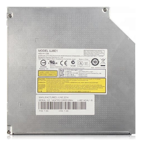 Imagen 5 de 5 de Grabadora Lectora Dvd Externa Panasonic Uj8e1 Bulk Usb 3.0