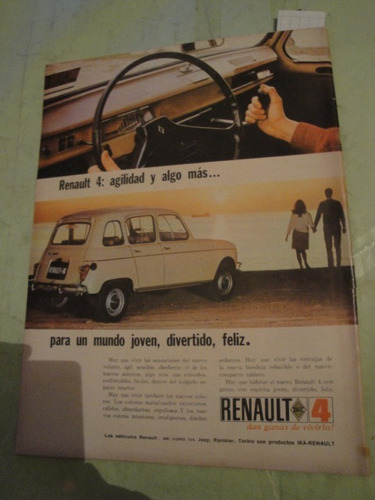 Publicidad Renault 4 Año 1968 Xx