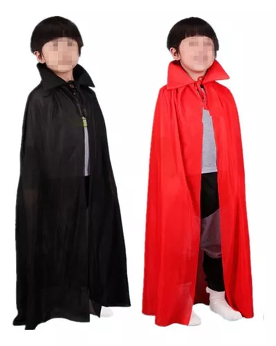 Fantasia Vampiro Halloween Drácula Infantil Máscara Brinde