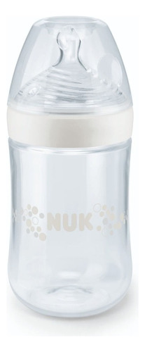 Mamadera Nuk Nature Sense Blanca 260ml Tetina 6-18m Flujo M