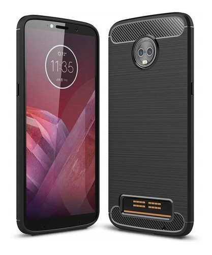 Funda Fibra De Carbono Compatible Con Motorola Moto Z3 Play