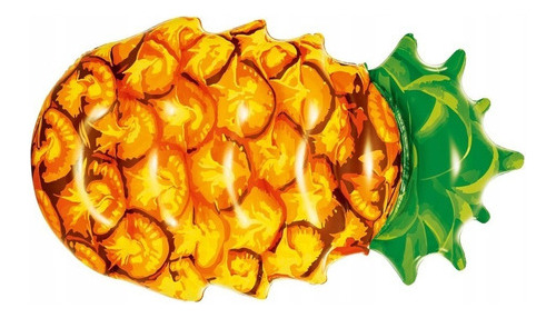 Colchoneta Flotador Inflable Ananá Bestway 174x96 Cm Color Naranja Con Verde