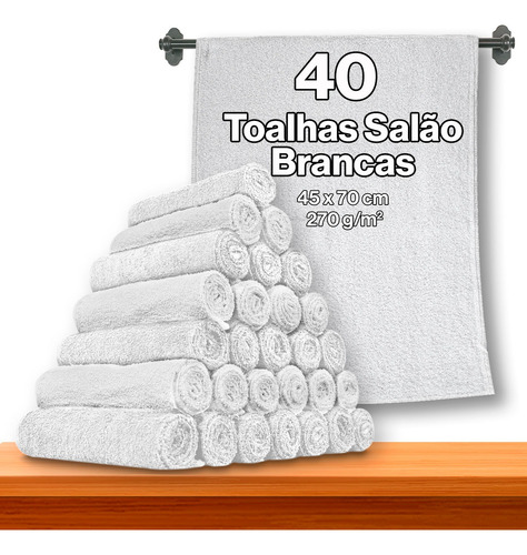 40 Toalhas Para Salão - 100% Algodão - Atacado