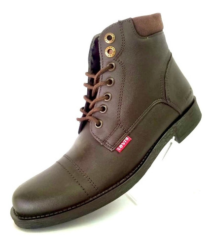 Bota Para Caballero Levis L229177 Piel Color Chocolate