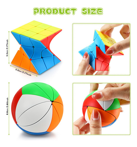 Paquete De 2 Cubos De Rompecabezas Extraños Y Resistentes Color De La Estructura