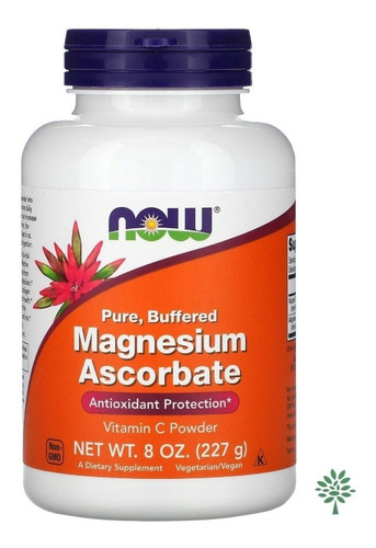 Magnésium Ascorbate Pó De Magnésio Ascorbato 227g Now Foods