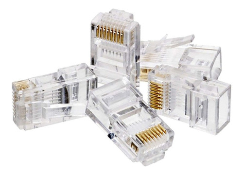 Plug Conector Rj45 Para Cable Red Utp Cat 5e 100 Piezas