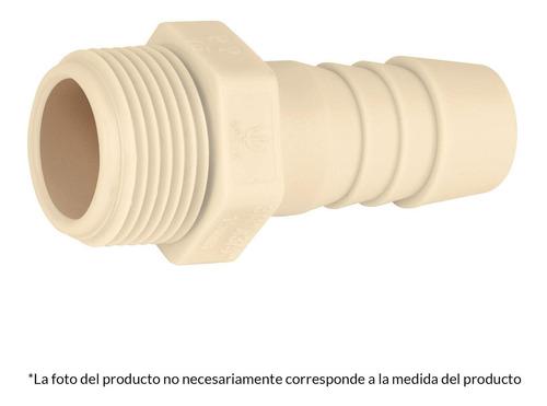 Adaptador Macho Pp Insercion 1'' Foset 48576 Color Beige