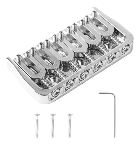 Reemplazo De Puente De Guitarra Fijo De Latón Cromado